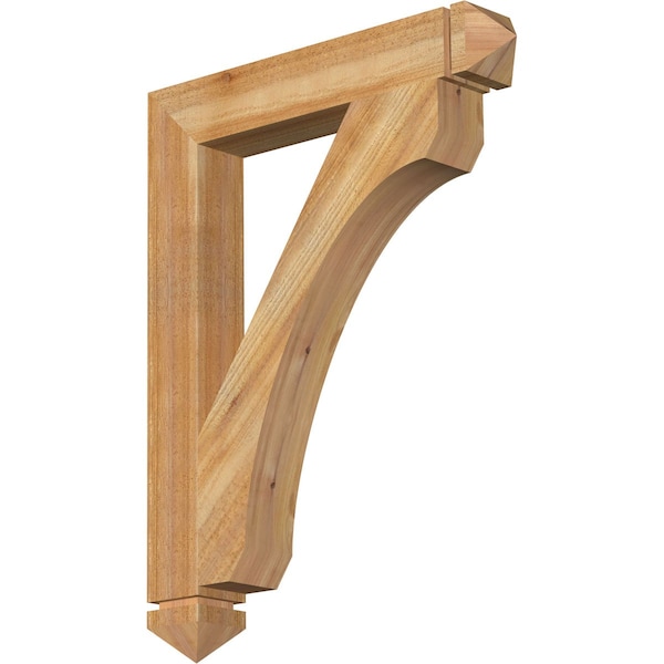 Ekena Millwork Legacy Arts & Crafts Rough Sawn Bracket, Western Red Cedar, 4"W x 26"D x 34"H BKT04X26X34LEC03RWR - main
